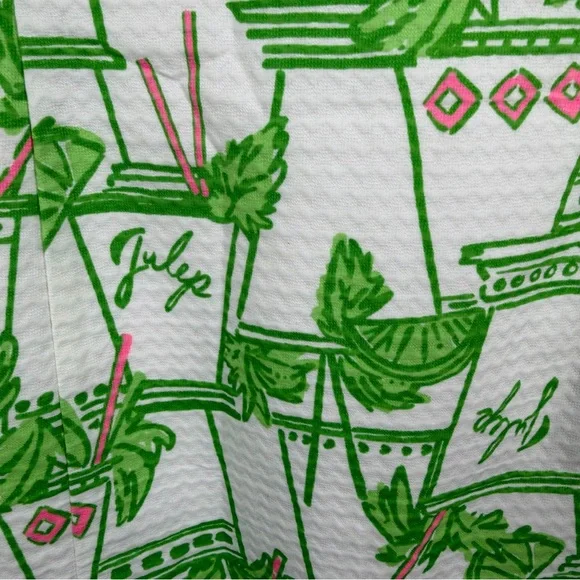 Lilly Pulitzer Lacina Mint Julep Kentucky Derby Shift Lattice Dress Size 10 - Picture 4 of 15